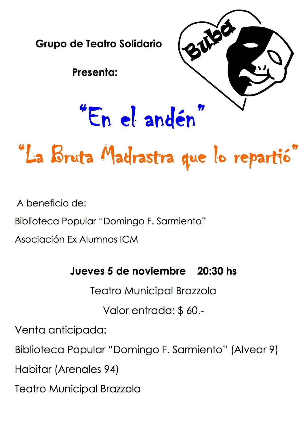 Imagen 2 de Dos propuestas del Grupo de Teatro Solidario BUBA